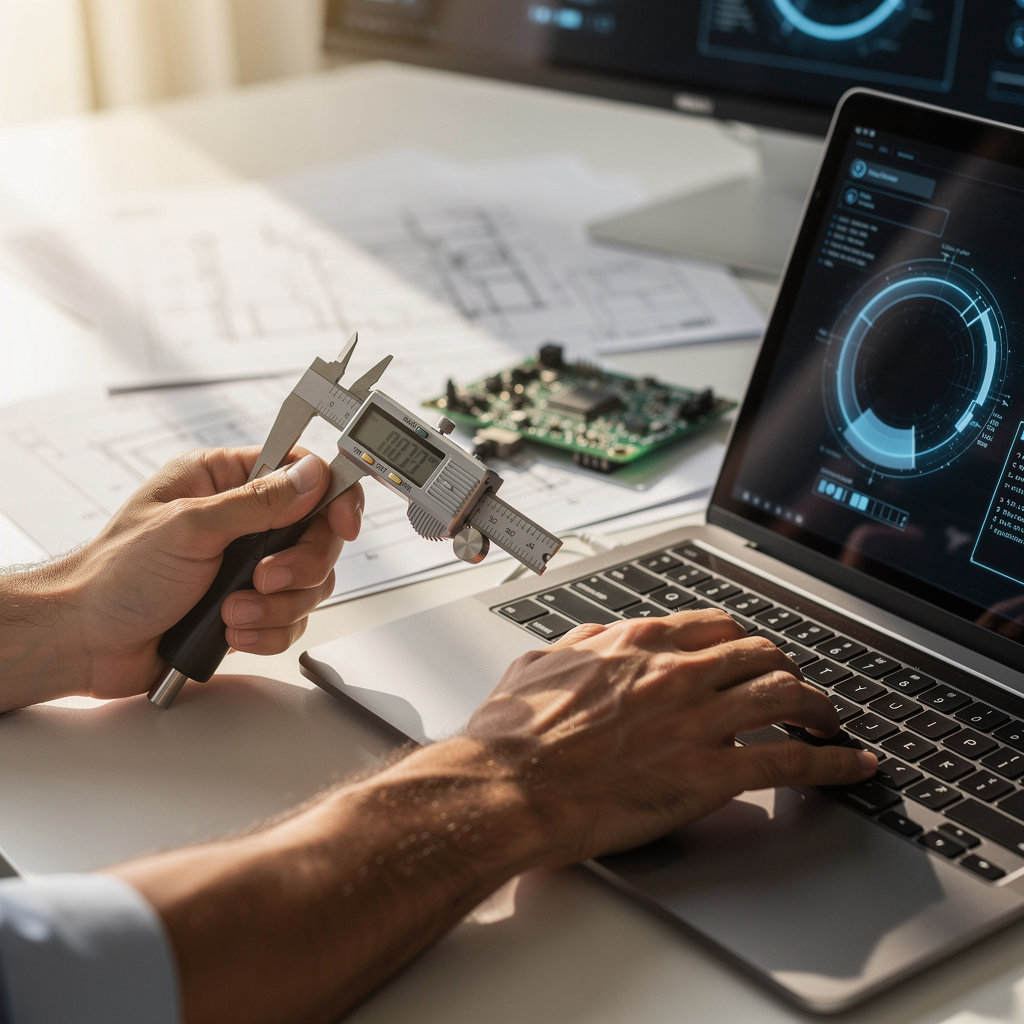 Christensen Engineering San Diego team collaborating on a detailed project plan for engineering and web development services